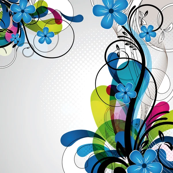 Design floral feliz colorido — Fotografia de Stock