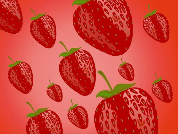 Γλυκό κόκκινο φράουλες — Διανυσματικό Αρχείο