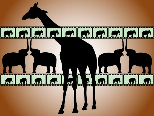 Giraffe-Silhouette — Stock vektor