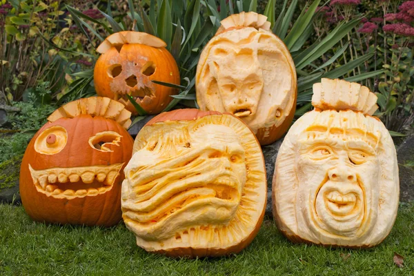 Calabazas de halloween naranja — Foto de Stock