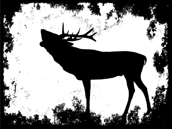 Cerf - silhouette — Image vectorielle