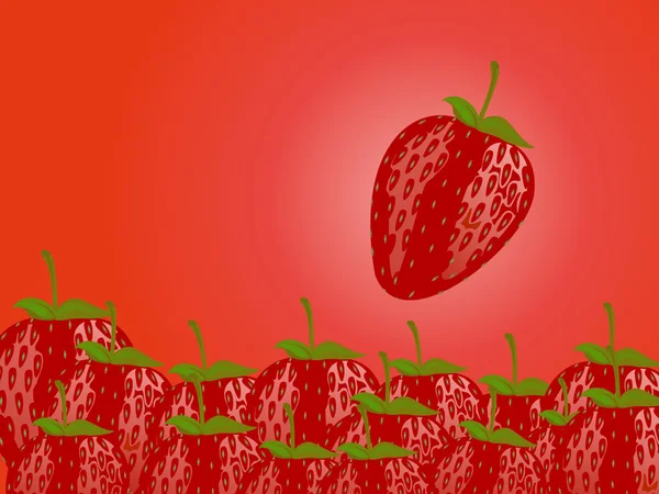 红色的草莓 — 图库矢量图片
