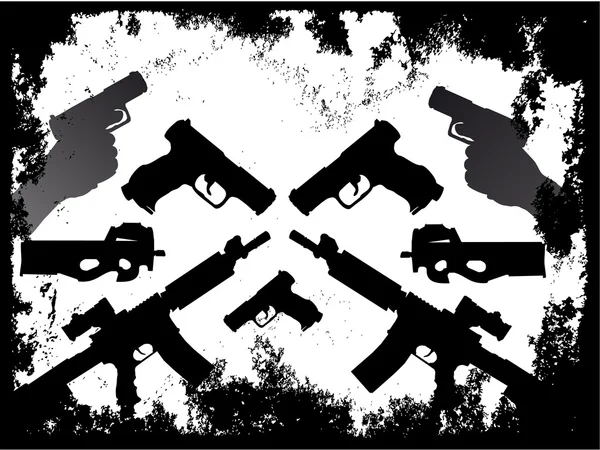 Armes avec grunge — Image vectorielle
