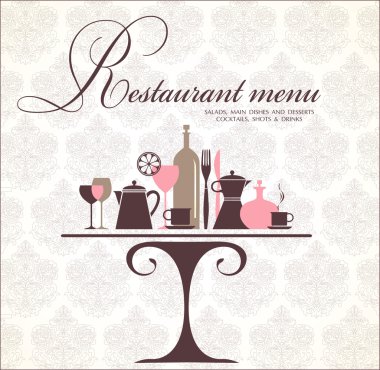 Restaurant menu design clipart