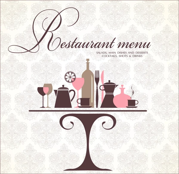 Design de menu restaurante — Vetor de Stock