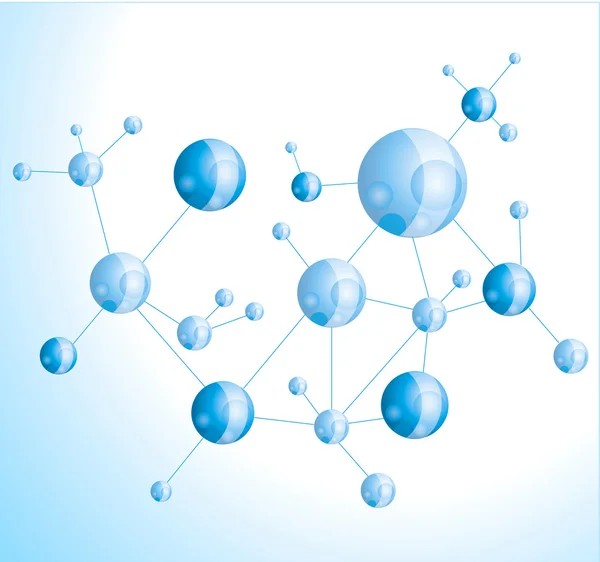 Ilustración de moléculas — Vector de stock