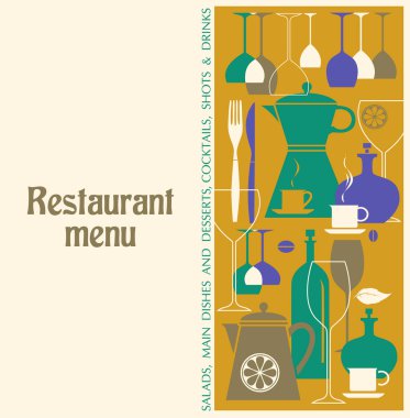 Restaurant menu design clipart