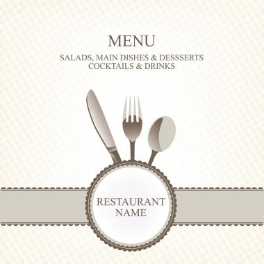 Restaurant menu design clipart