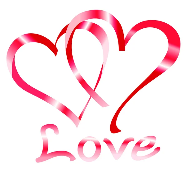 Ημέρα του Αγίου Βαλεντίνου αγάπη καρδιές σε διανυσματική μορφή — Διανυσματικό Αρχείο