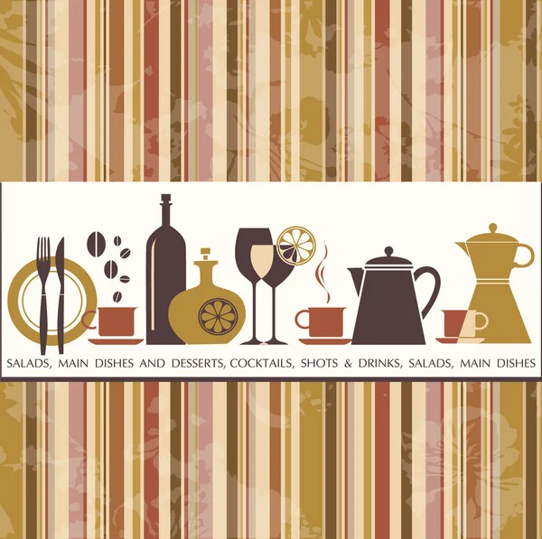 Menu pour restaurant, café, bar, café — Image vectorielle
