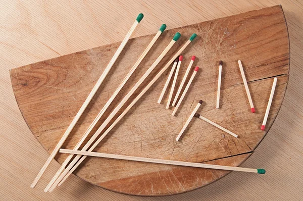 Long and short matches in bulk Stock Photo