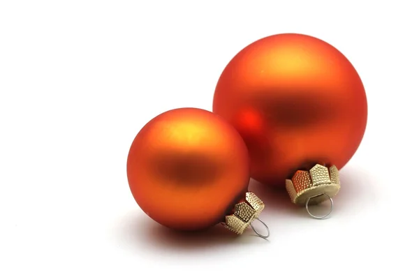 Esferas de Navidad naranja aislada — Foto de Stock