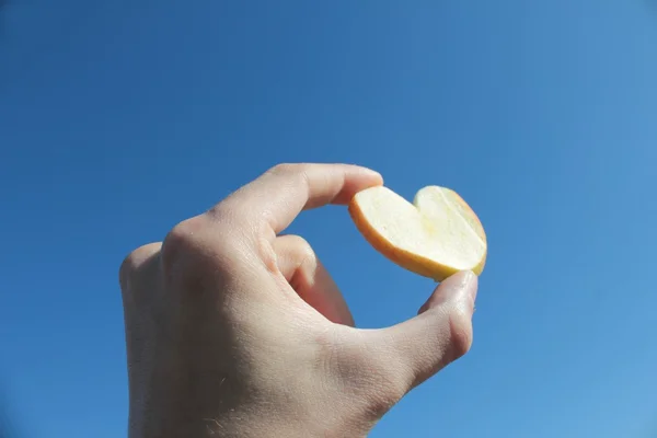 The apple heart — Stock Photo, Image