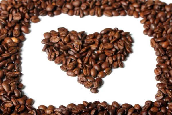 stock image Heart coffee with a frame