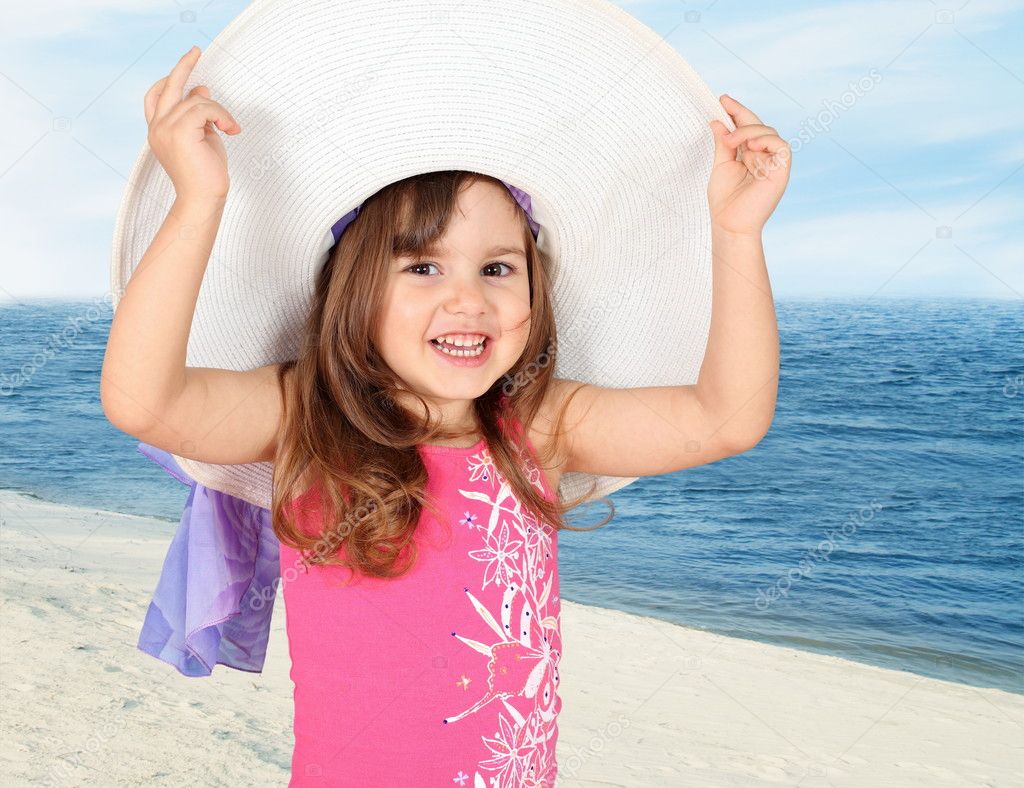 Little Girl in Beach Hat