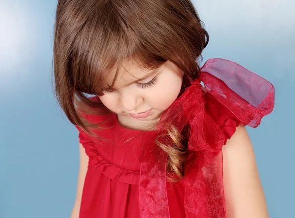 Tender and Shy Little Girl — Stock Photo, Image
