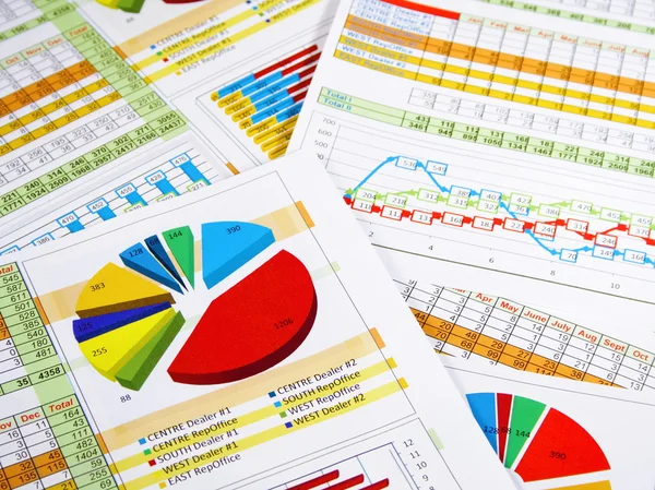 Relatório Anual em Gráficos e Diagramas — Fotografia de Stock