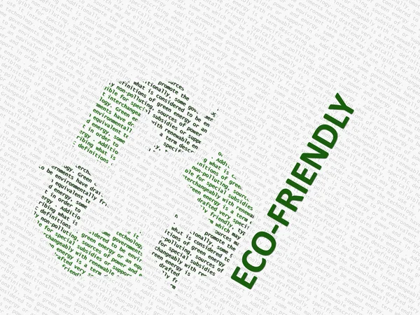 Green ad white recycle logo
