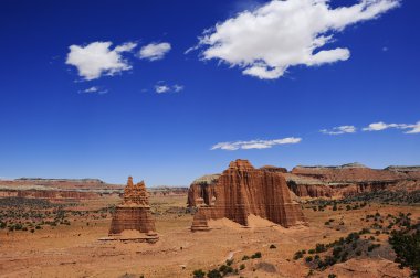 Red rocks and blue sky clipart