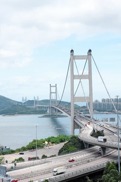 stock image Tsing Ma Bridge in Hong Kong