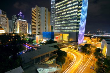 modern şehir gece