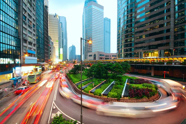 stock image Traffic city dusk