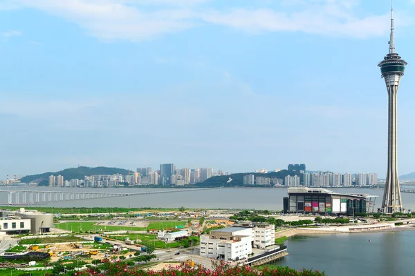 Convenção da Torre de Macau e ponte Sai Van — Fotografia de Stock
