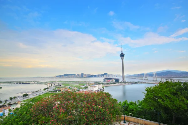 Convenção da Torre de Macau e ponte Sai Van — Fotografia de Stock