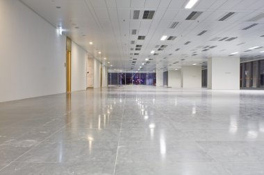 Modern hall in building clipart