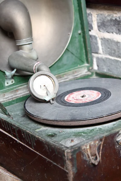 Vintage analog turntable from the seventies — стоковое фото