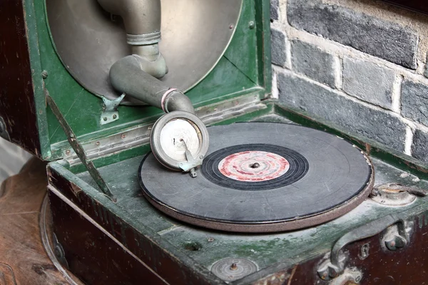 Vintage analog turntable from the seventies — стоковое фото