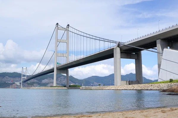 Tsing ma Brücke am Tag — Stockfoto