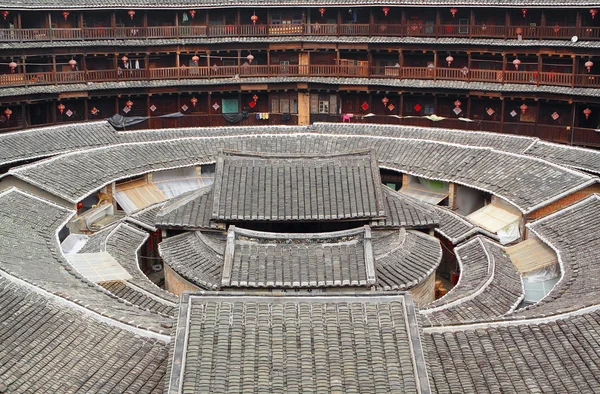 Tulou, un sitio histórico en Fujian china.Patrimonio de la Humanidad . —  Fotos de Stock