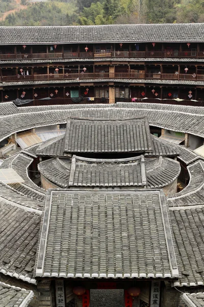 Çin'in Fujian tulou özel mimarisi — Stok fotoğraf