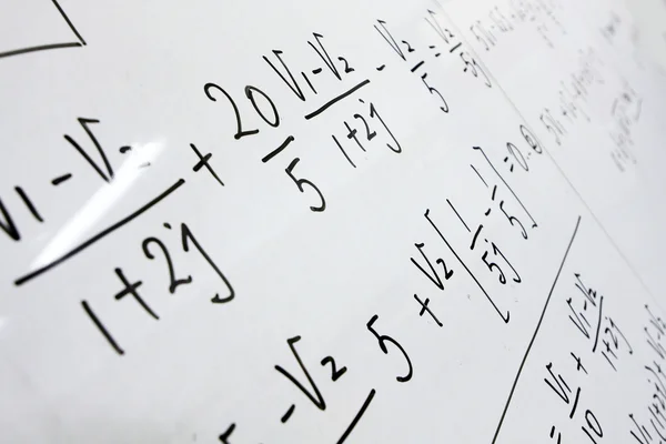 stock image Formulas on a whiteboard