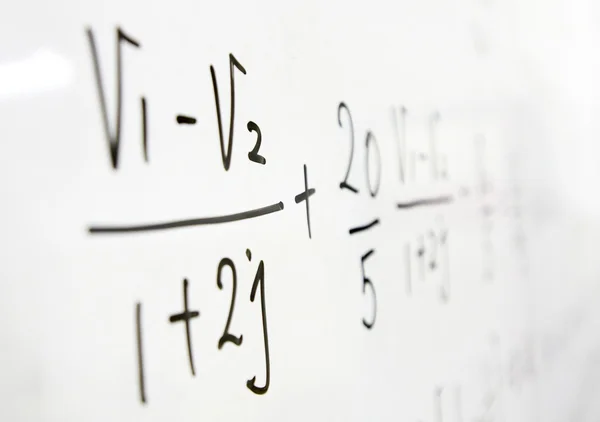 stock image Formulas on a whiteboard