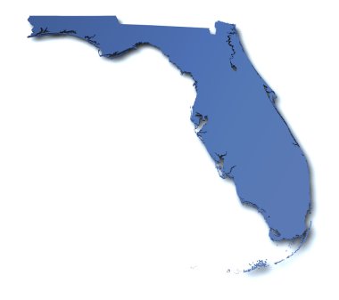 Map of Florida - USA clipart