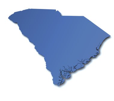 Map of South Carolina - USA clipart