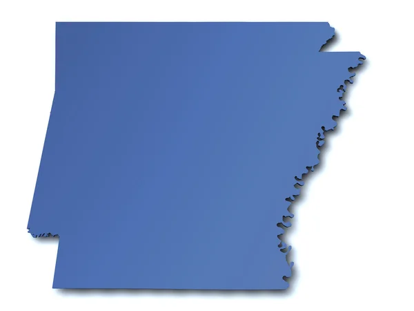Карта Арканзаса - США — стоковое фото
