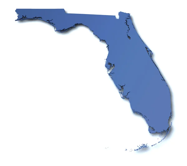 佛罗里达州-美国的地图 — 图库照片