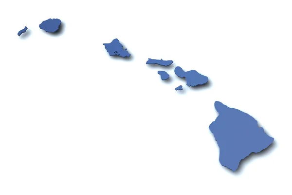 ハワイ州 - アメリカ合衆国の地図 — ストック写真