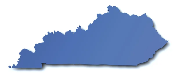 Kaart van kentucky - Verenigde Staten — Stockfoto