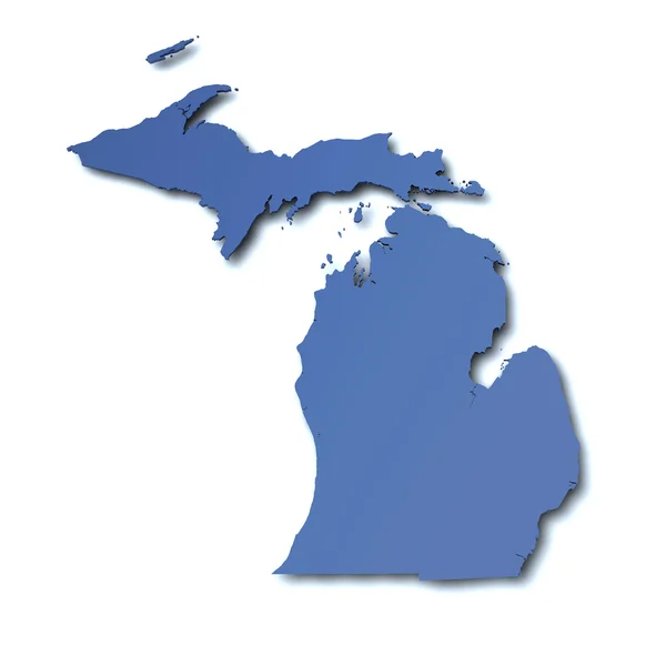 Carte du Michigan - États-Unis — Photo