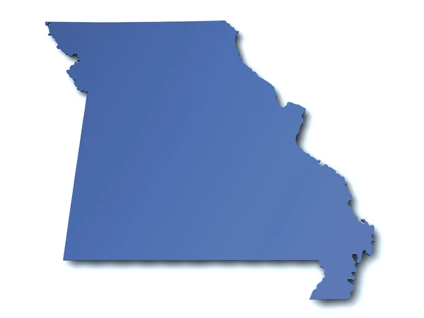 Karte von Missouri - Vereinigte Staaten — Stockfoto