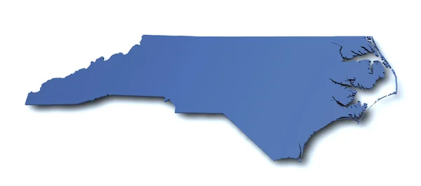 Mapa de Carolina del Norte - Estados Unidos —  Fotos de Stock
