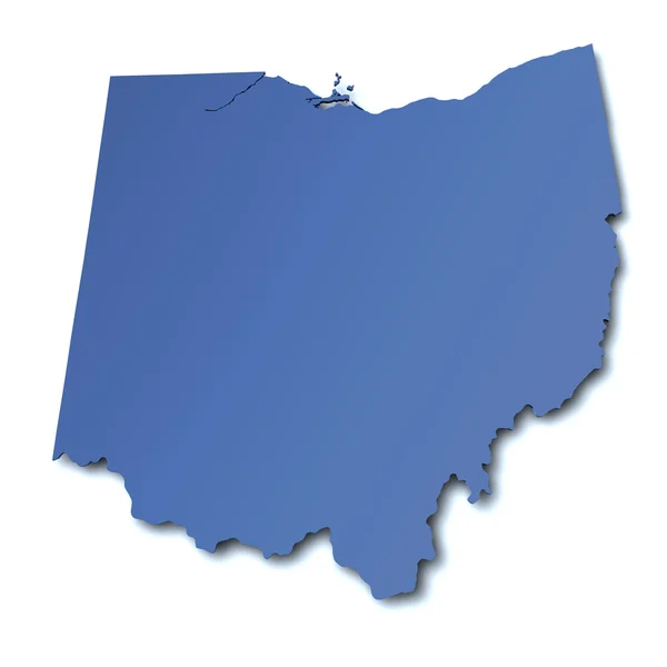Карта Огайо - США — стокове фото