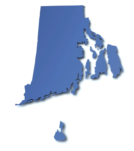 Map of Rhode Island - USA — Stock Photo, Image