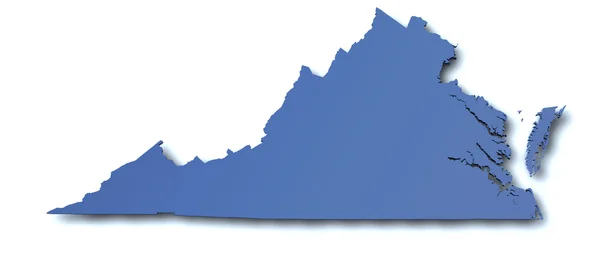 La mappa di Virginia - Stati Uniti — Foto Stock