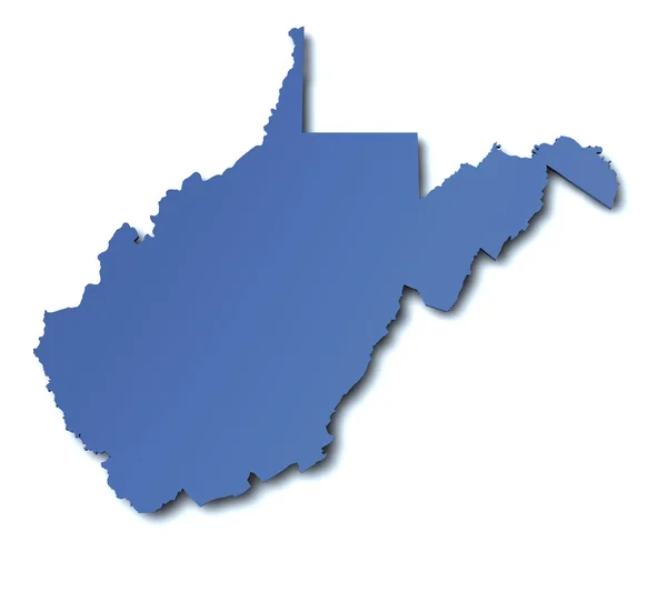 Mapa de West Virginia - Estados Unidos — Foto de Stock