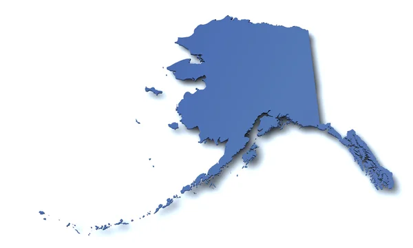 アラスカ州 - アメリカ合衆国の地図 — ストック写真